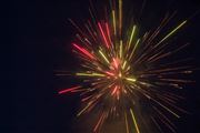 Fireworks in backyard