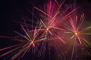 Fireworks in backyard
