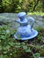 Blue Bottle On Rock