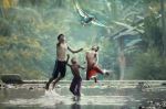 Village Naughty Boys Play With Nature