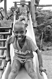 Zulu Boy On Slide