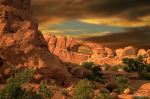 Sun Dips Over Natural Bridges Utah