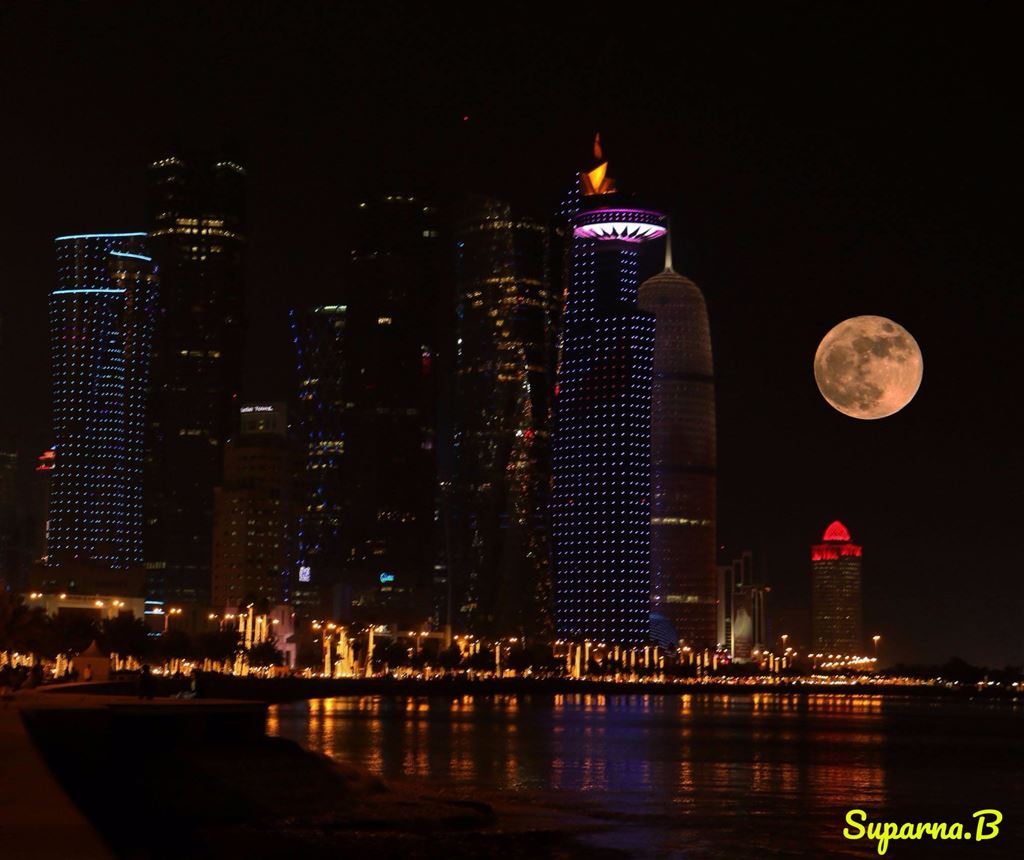 Doha On A Full Moon Night!!