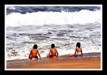 Kids Playing On The Beach