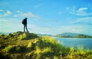 Standing Enjoying The Atmosphere Of Nature