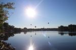 Hot Air Ballons Over River