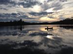 Lone Angler Sunset