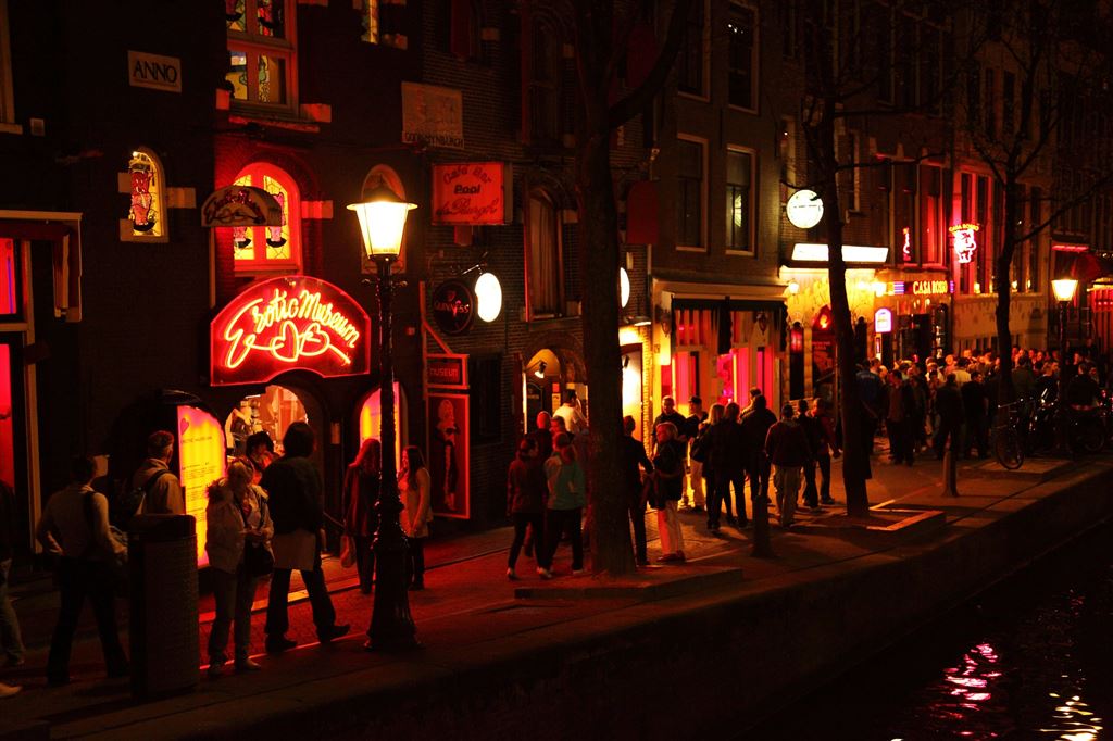 Amsterdam Canal District at Night