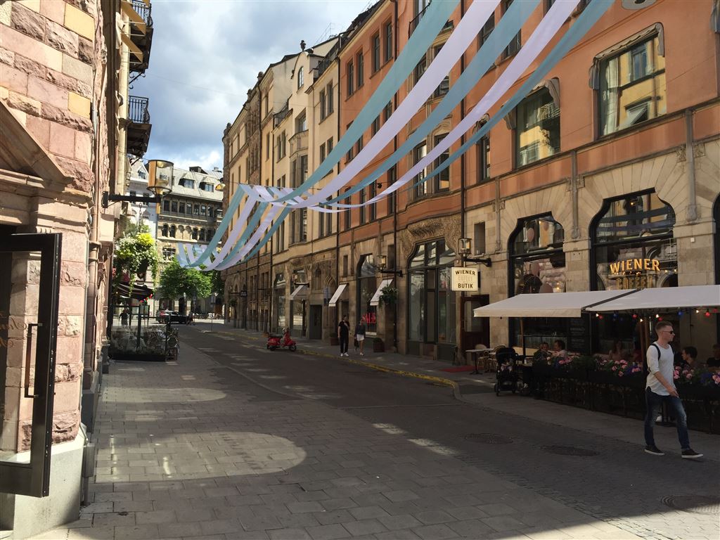 Ribbons In The Sky Of Beautiful Downtown Stockholm