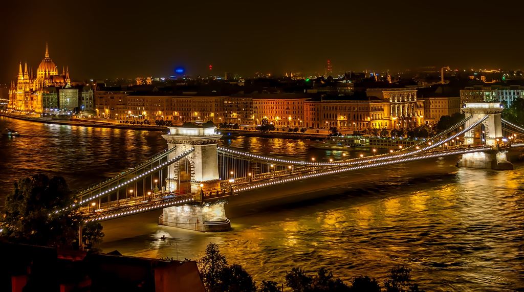 Szechenyi Chain Bridge at Night