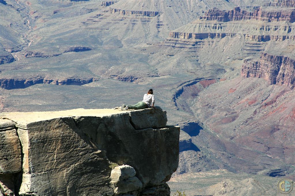 Crazy Woman on the Edge of the Grand Canyon