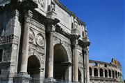 Arch Of Constantine And Roman Colosseum