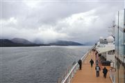 Cruise Ship Rounding Southern Argentina