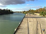 Jogging Along The Guadalquivir River In Spain