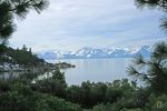 Lake Tahoe Mountains With A Frame Of Trees