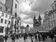 Old Town Square Black And White