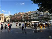 People In Downtown Seville Spain