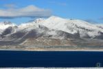 Snowy Pyramid Lake Mountain Peak