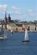 Sailboats Cruising Near Stockholm Sweden
