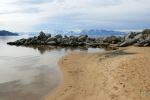 Rocky Sand Harbor Beach And Mountain View