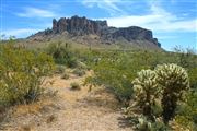 Superstition Mountains On The Apache Trail Desert