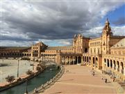 Wide View Of The Plaza De Espana