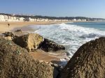 Nazare Beach And Rocks