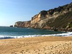 Nazare Beach Waves And Cliffs