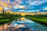 Twilight In The Village Of Rasau Jaya