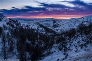A Snowy Middle Eastern Sunset