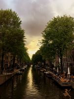 Sunset In Amsterdam