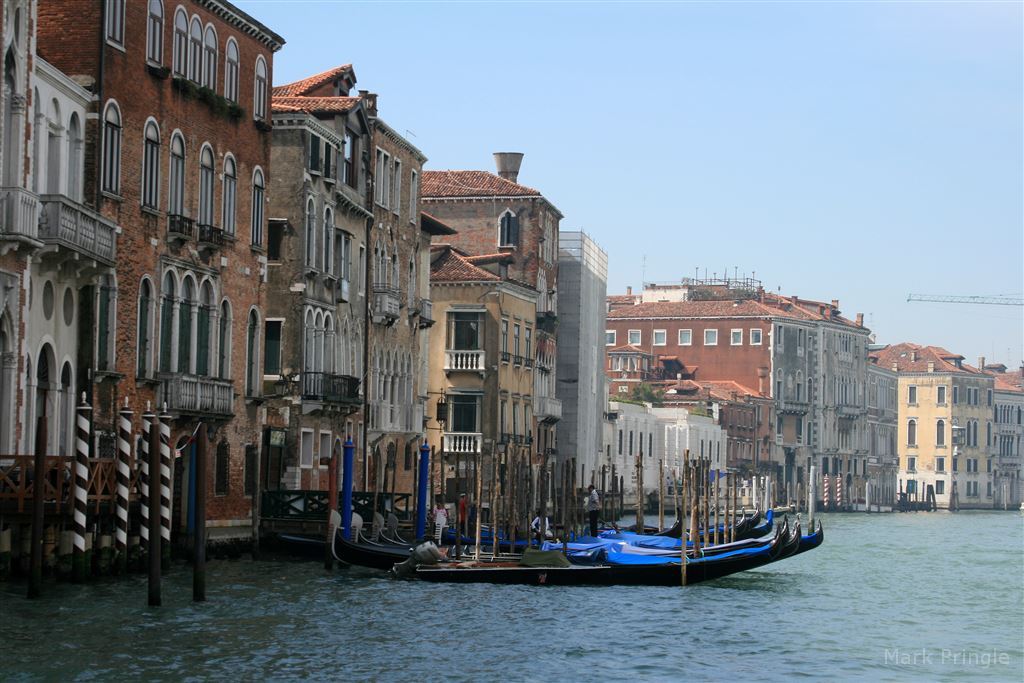 Blue Gondola And Misty Canal