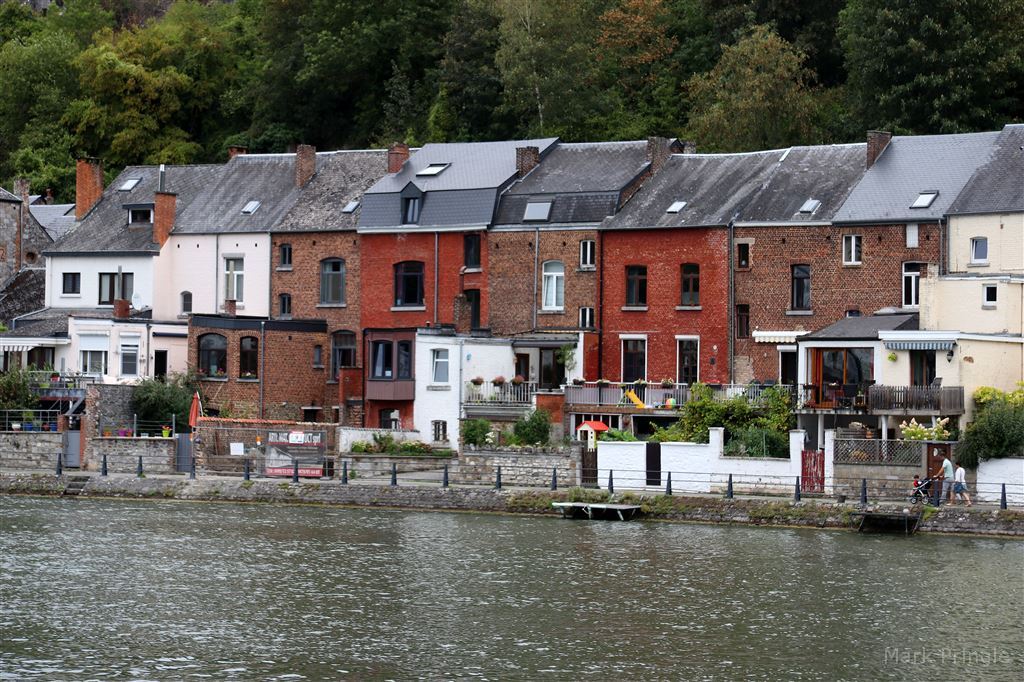 Colorful Buildings Along The River Meuse