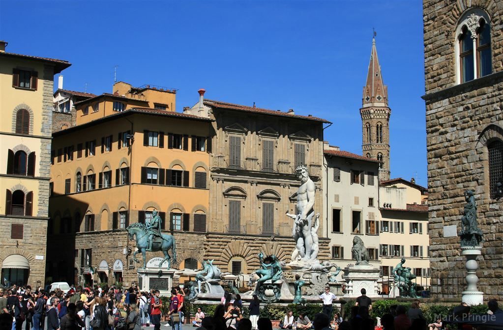 Crowds At The Piazza Della Signoria