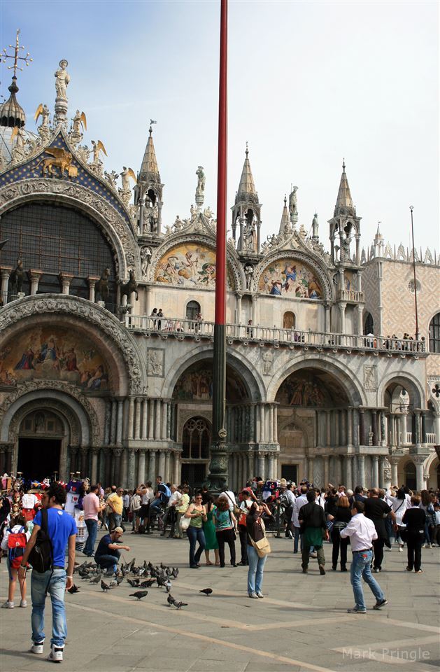 Crowds In Front Of Saint Marks Basilica