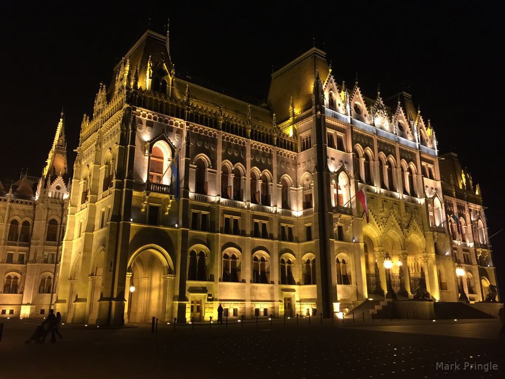 Hungarian Parliament Building at Night