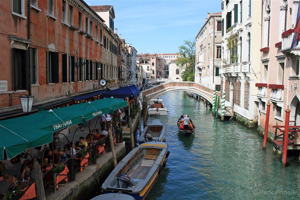 Venice Canal And Restaurants