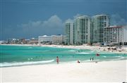Cancun Beach And Buildings