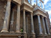 Columns Of The Teatro Romano De Mérida
