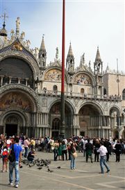 Crowds In Front Of Saint Marks Basilica