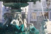 Fountain Detail At Rossio Square