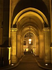 Hungarian Parliament Building Hallway At Night