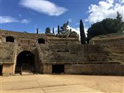 On The Merida Spain Roman Amphitheater Floor