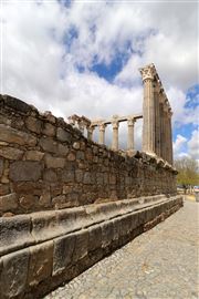 Roman Temple Of Evora Side View