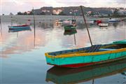Sunrise Boats On The Lagoa De Obidos