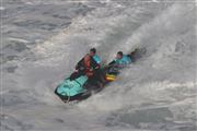 Surfer Catches Jet Ski Ride At Nazare