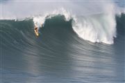 Surfer At Nazare Big Wave Tour Challenge