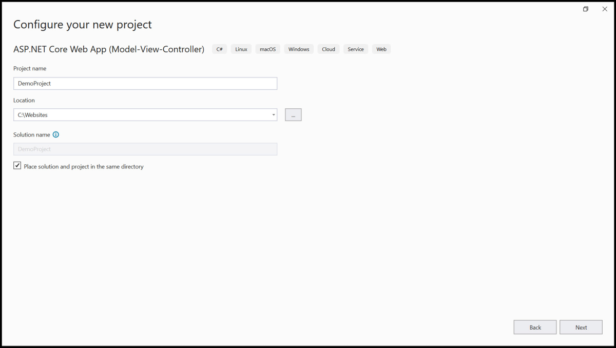 Configure your new project