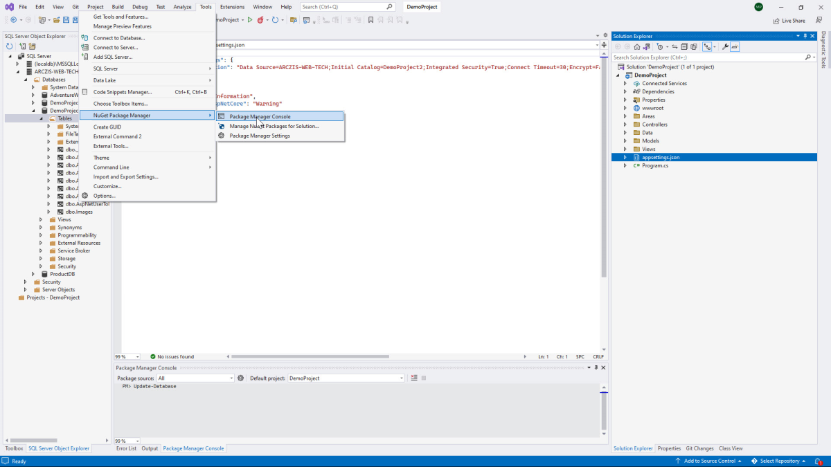 Package Manager Console