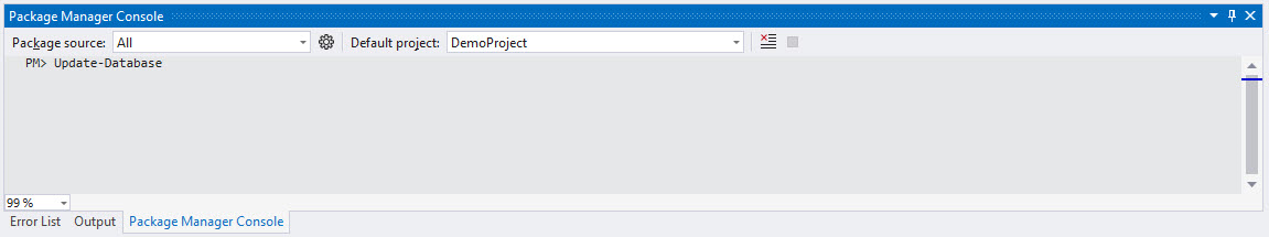 Package Manager Console Prompt